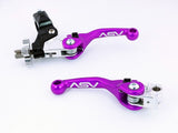 ASV F4 Clutch And Brake Lever Pair Pack With Perch Shorty Purple BCF40106YSX