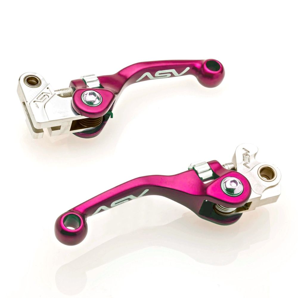 ASV F4 Clutch And Brake Lever Pair Pack Shorty Pink BCF401T01T