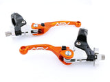 ASV F4 Dirt Cable Brake And Clutch Lever Pair Pack With Perch Orange BCF40506SX