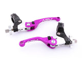 ASV F4 Dirt Cable Brake And Clutch Lever Pair Pack With Perch Purple BCF40506SX