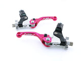 ASV F4 Dirt Cable Brake And Clutch Lever Pair Pack With Perch Shorty Pink BCF40506SX