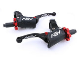 ASV F4 Pro Cable Clutch And Brake Lever Pair Pack With Perch Black BCF40506YPX