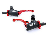 ASV F4 Pro Cable Clutch And Brake Lever Pair Pack With Perch Red BCF40506YPX