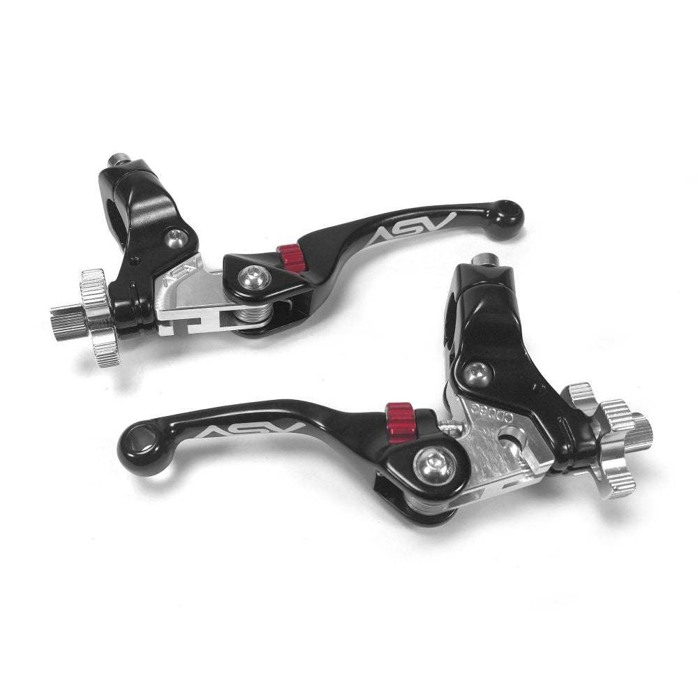 ASV F4 Cable Brake And Clutch Lever Pair Pack With Perch Black BCF40506YSX