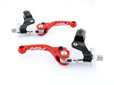 ASV F4 Cable Brake And Clutch Lever Pair Pack With Perch Shorty Red BCF40506YSX
