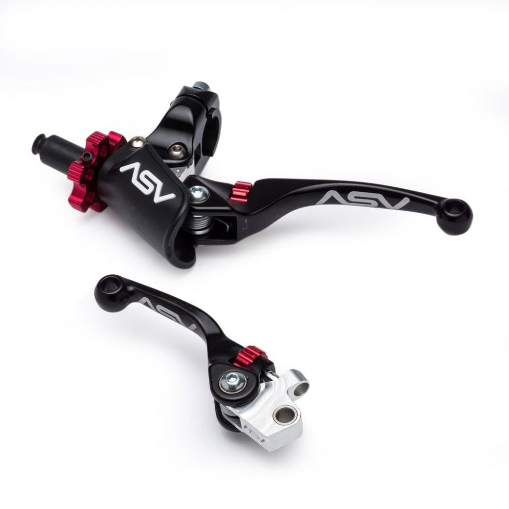 ASV F4 Pro Clutch And Brake Lever Pair Pack With Perch Black BCF41306PX