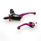 ASV F4 Pro Clutch And Brake Lever Pair Pack With Hot Start Perch Pink BCF41306YPH