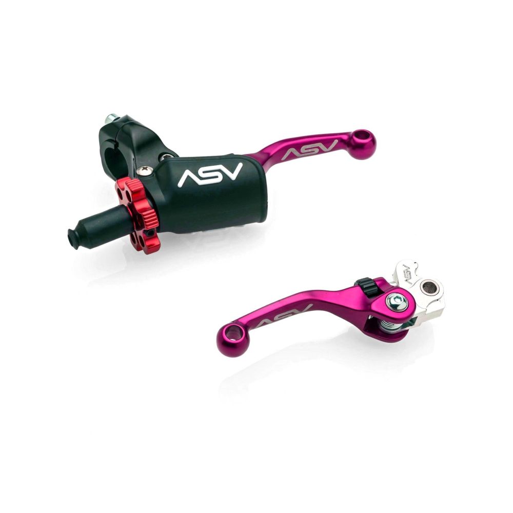ASV F4 Pro Clutch And Brake Lever Pair Pack With Perch Shorty Pink BCF41506PX