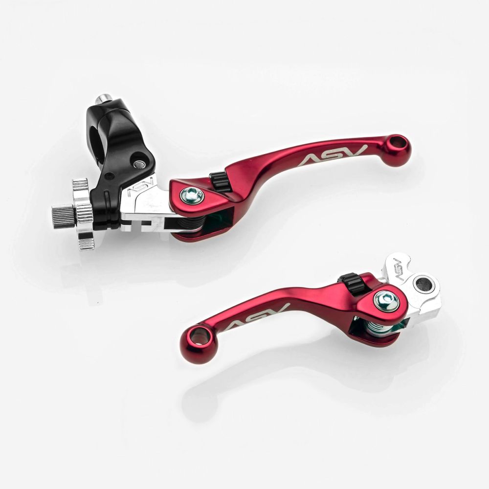 ASV F4 Clutch And Brake Lever Pair Pack With Perch Red BCF41506SX