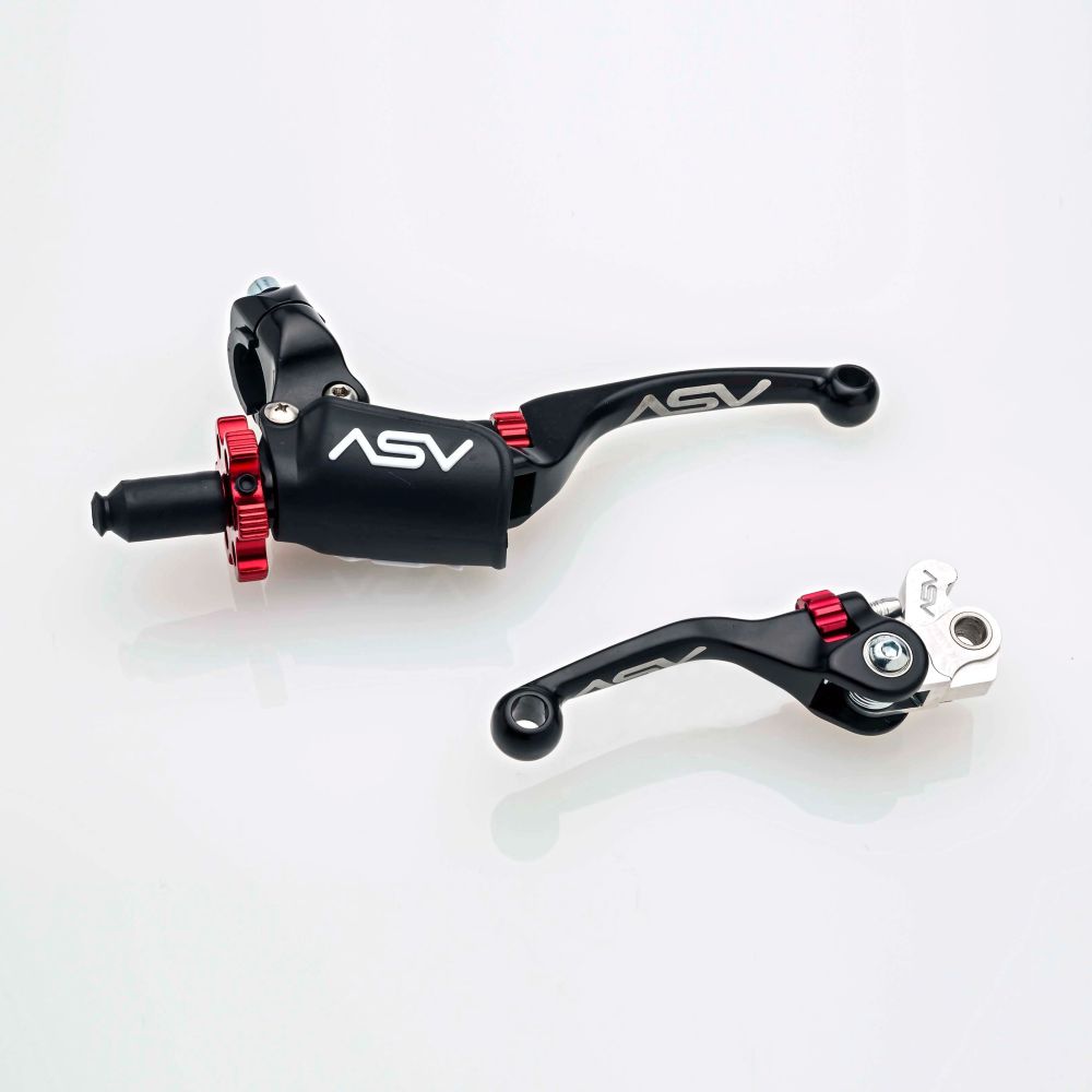 ASV F4 Pro Clutch And Brake Lever Pair Pack With Perch Black BCF41606PX