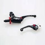 ASV F4 Pro Clutch And Brake Lever Pair Pack With Perch Black BCF41606PX