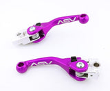 ASV F4 Clutch And Brake Lever Pair Pack Shorty Purple BCF41904