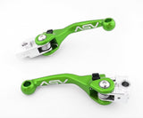 ASV F4 Clutch And Brake Lever Pair Pack Shorty Green BCF42304