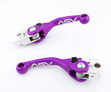 ASV F4 Clutch And Brake Lever Pair Pack Shorty Purple BCF42314