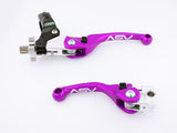 ASV F4 Brake And Clutch Lever Pair Pack With Perch Purple BCF42506SX
