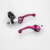 ASV F4 Brake And Clutch Lever Pair Pack With Perch Shorty Pink BCF42506SX