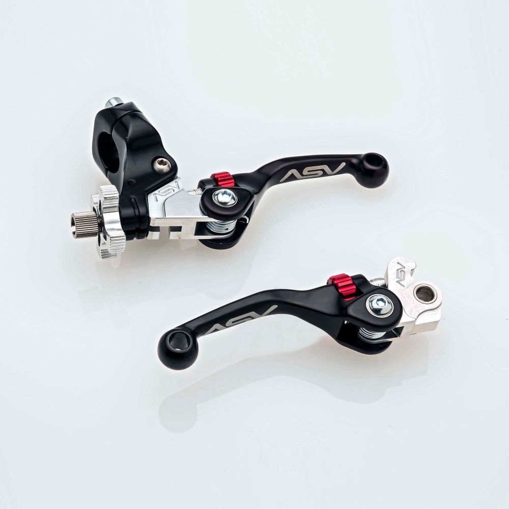 ASV F4 Atv Clutch And Brake Lever Pair Pack With Perch Shorty Black BCF4A106YSX