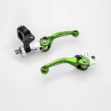 ASV F4 Atv Clutch And Brake Lever Pair Pack With Hot Start Perch Shorty Green BCF4A206SHC