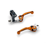 ASV F4 Atv Clutch And Brake Lever Pair Pack With Hot Start Perch Shorty Orange BCF4A206SHC