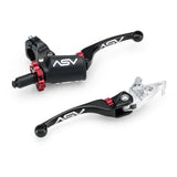 ASV F4 Pro Atv Clutch And Brake Lever Pair Pack With Perch Black BCF4A306YPX