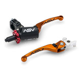ASV F4 Pro Atv Clutch And Brake Lever Pair Pack With Perch Orange BCF4A306YPX