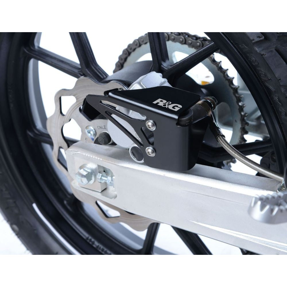 R&G Racing Black Rear Brake Calliper Guard For 2017-2018 Sinnis Apache SMR 125