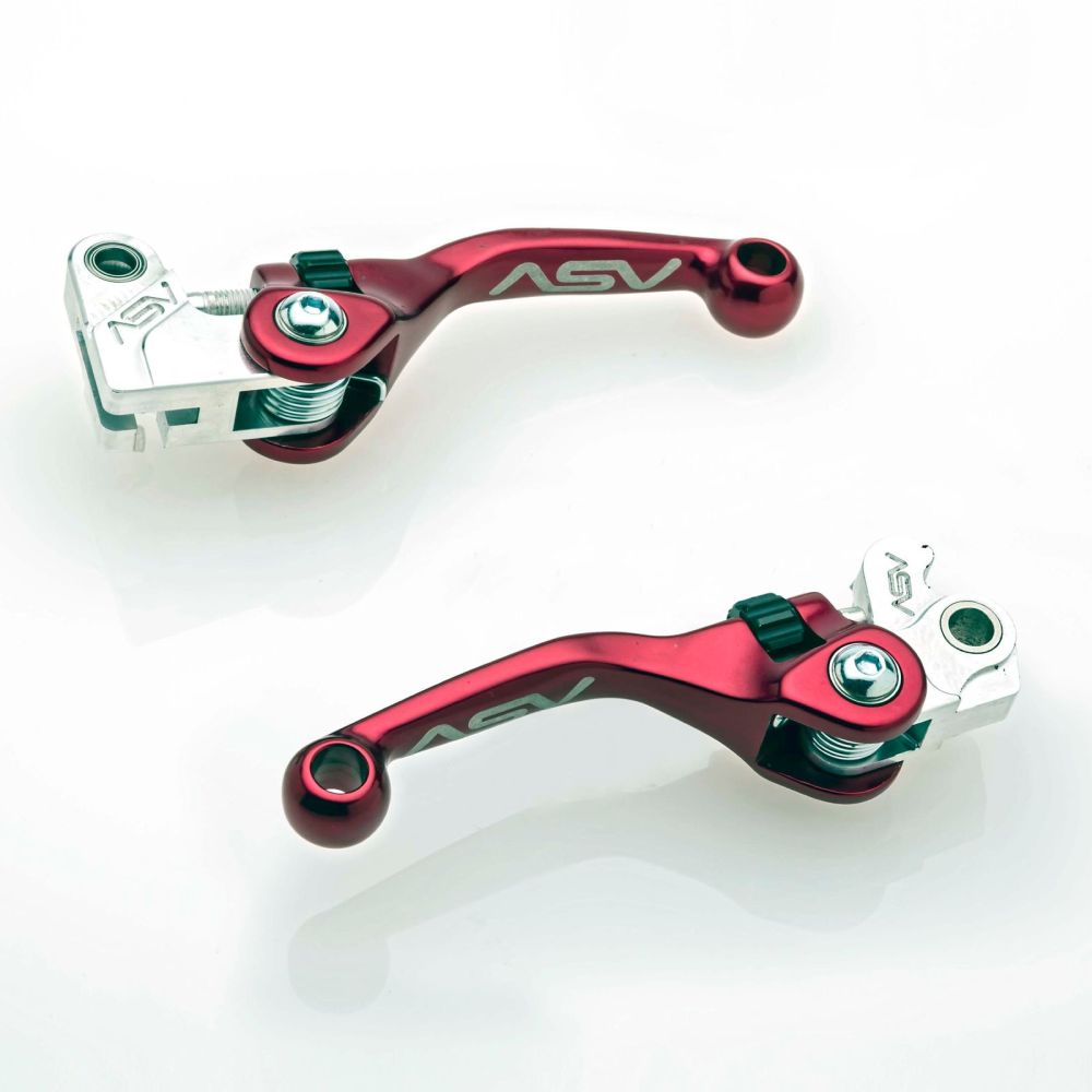 ASV F4 Clutch And Brake Lever Pair Pack Shorty Red BCTF40101
