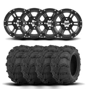 ITP SS212 12" Matte Black Wheels And Mud Lite Tires [28x12-12]