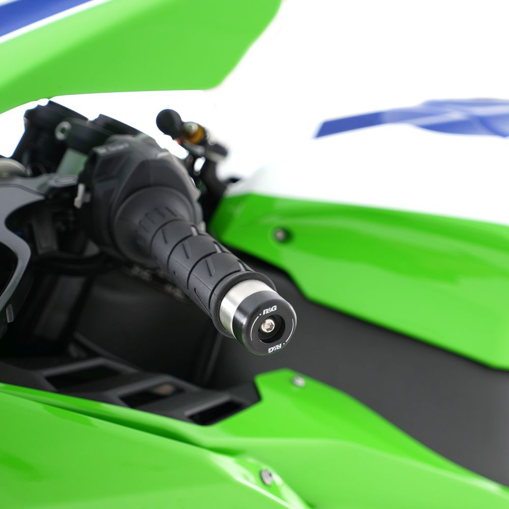 R&G Racing Black Bar End Sliders For 2015-2019 Kawasaki Ninja ZX10R ZX1000