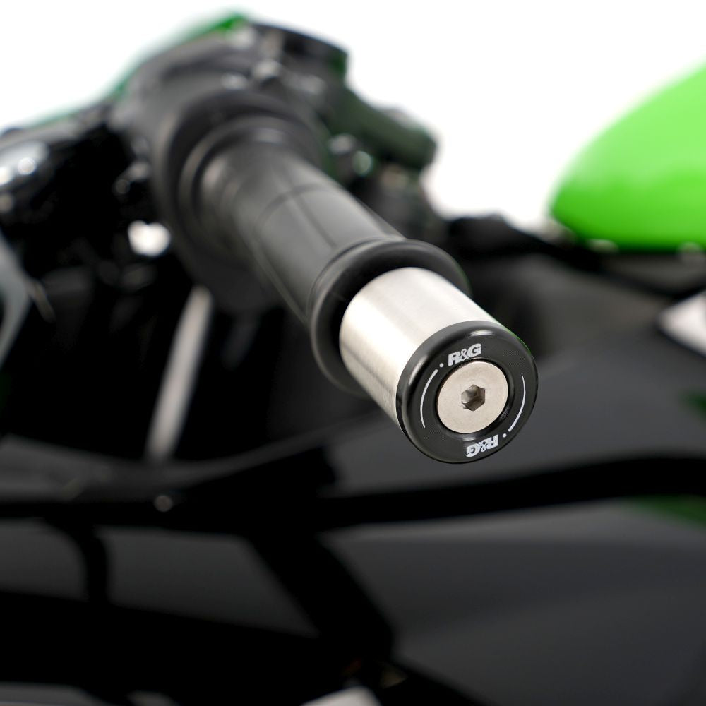 R&G Racing Black Bar End Sliders For 2018-2020 Kawasaki Ninja 250