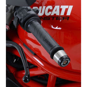 R&G Racing Black Bar End Sliders For 2022-2024 Ducati DesertX
