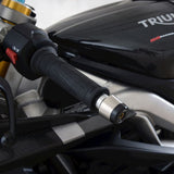 Deslizadores de manillar R&G Racing negros para Triumph Daytona 765 Moto2 (2020-2024)