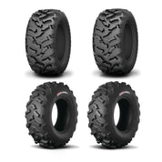 Kenda Set of Two K3203 Mastodon AT Tires [27x9R14] (8 Ply) And Two (8 Ply) [27x11R-12] Tires