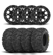 ITP Hurricane 12" Matte Black Wheels And Blackwater Evolution Tires [26x11-12]