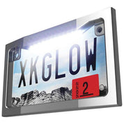 XK Glow LED License Plate Frame with White LED Chrome - XK034019-W