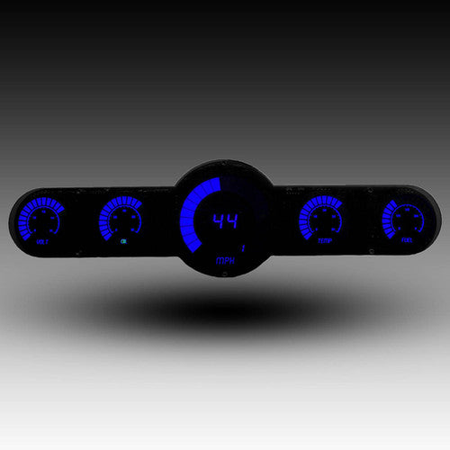 Intellitronix LED 5.5 Analog Bargraph Gauge Panel With Black Faceplate