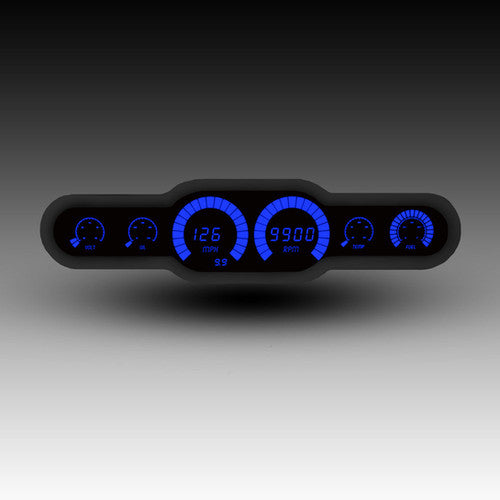 Intellitronix LED 6-Gauge Bargraph Universal Panel With Black Faceplate