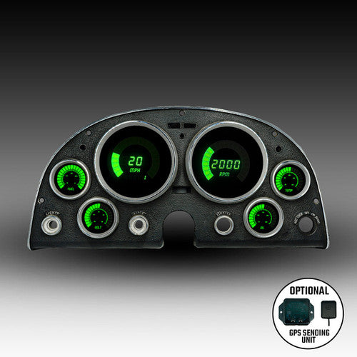 Intellitronix LED Digital Bargaph Gauge Panel With Black Faceplate For 1963-1967 Chevrolet Corvette