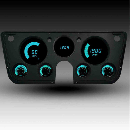 Intellitronix LED Digital Bargaph Gauge Panel With Black Faceplate For 67-72 Chevrolet Truck