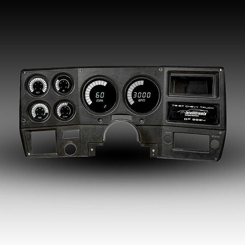 1973-1987 Chevy Truck Analog Dash Panel White LED Bargraph Style Gauges USA Made