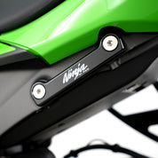 R&G Racing Black Footrest Delete Blanking Plates For 2009-2012 Kawasaki Ninja ZX6R ZX600R