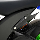 R&G Racing Black Rear Foot Rest Delete Blanking Plates For 2015-2019 Kawasaki Ninja ZX10R ZX1000