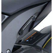 R&G Racing Black Rear Foot Rest Delete Blanking Plates For 2015-2019 Kawasaki Ninja ZX10R ZX1000