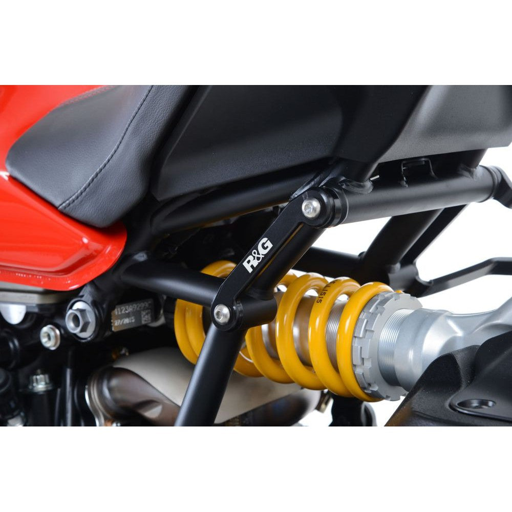 R&G Racing Black Footrest Delete Blanking Plates For 2016-2018 Ducati Monster 1200