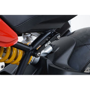 R&G Racing Black Footrest Delete Blanking Plates For 2016-2018 Ducati Monster 1200