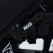 R&G Racing Black Footrest Delete Blanking Plates For 2016-2018 Suzuki SV650 Unfaired