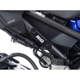 Placas ciegas para reposapiés traseros R&G Racing, negras, para Yamaha MT-10 (2018-2024)