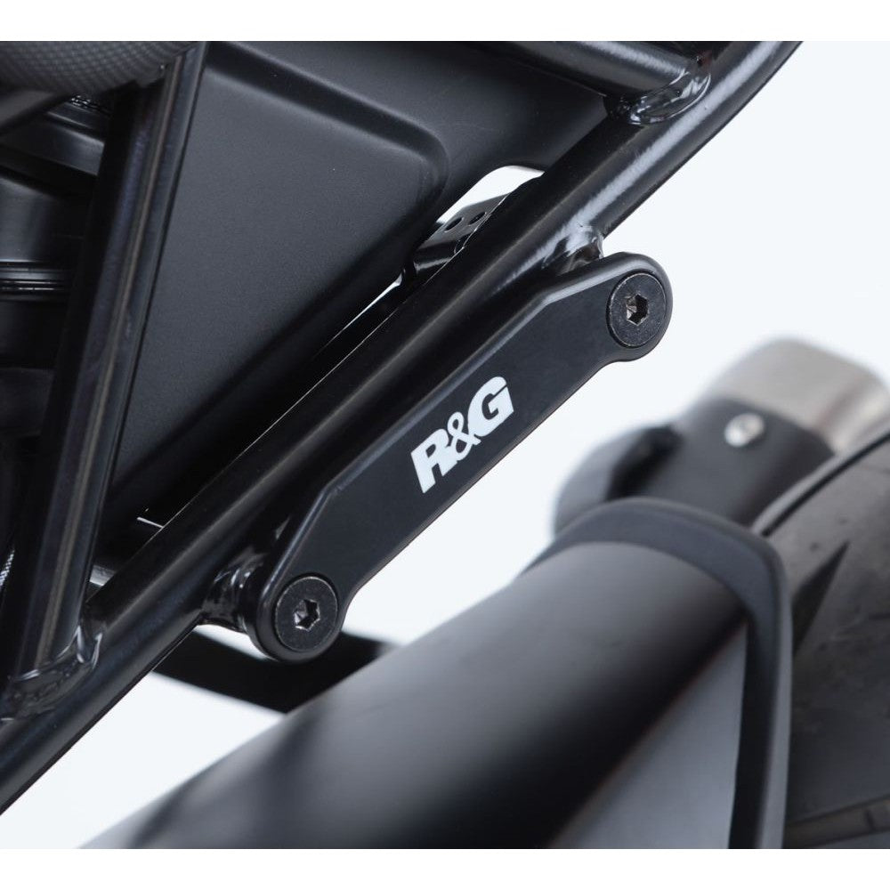 R&G Racing Black Footrest Delete Blanking Plates For 2017-2020 KTM 390 RC