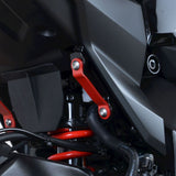 R&G Racing Matt Red Rear Foot Rest Delete Blanking Plates For 2019-2024 Suzuki Katana 1000