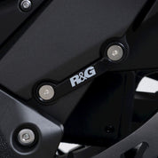 R&G Racing Black Footrest Delete Blanking Plates LHS For 2022-2024 Kawasaki KLR650